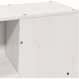 vidaXL Posteljni okvir brez vzmetnice bel 135x190 cm trdna borovina | Shoptok.si