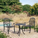 vidaXL 3-dijelni bistro set od lijevanog aluminija crni Cijene