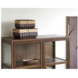 House Nordic Tamno smeđa vitrina u dekoru hrasta 90x126x40 cm Zamora – | shoptok.hr