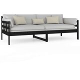  Dnevni ležaj od masivne borovine crni 90 x 200 cm | shoptok.hr