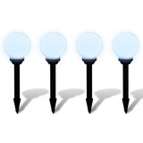 vidaXL vrtne solarne led okrogle lučke 15cm za osvetlitev poti 4kosi s konico | Shoptok.si