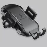 Techsuit vrhunski držač za automobil (CAPD032) s bežičnim punjenjem 10 W za nadzornu ploču / vjetrobransko staklo / ventilacijski otvor - crno | shoptok.hr