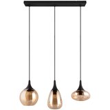 Tri O črna/oranžna viseča svetilka s steklenim senčnikom lumina – | Shoptok.si