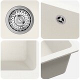  Umivaonik Bijelo 370 x 460 mm 80% kvarc i 20% smola | shoptok.hr