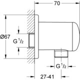 Grohe zidni priključek za tuš cev Relexa (28671000) | Shoptok.si