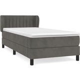 Maison Chic Box spring postelja - Vzmetna postelja z vzmetnico temno siv 90x190 cm žamet SL20536, (21893246) Cene
