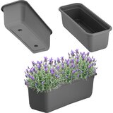 KADAX Balkonski lonec 40 cm Cvetlični lonec Balkonsko stojalo za rože Antracit, (5000352722) | Shoptok.si