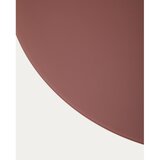 Kave Home Okrogla klubska mizica s stekleno mizno ploščo v barvi terakote ø 80 cm Wilshire – | Shoptok.si