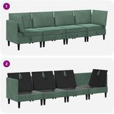  Komplet pohištva za dnevno sobo 4 pcs Morsko zelena Žamet, (5000272734) | Shoptok.si