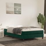  Okvir za krevet s oprugom tamnozeleni 120x200 cm baršunasti | shoptok.hr