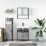  3-dijelni set kupaonskog namještaja siva boja hrasta drveni | shoptok.hr