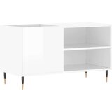 vidaXL Omarica za gramofonske plošče sijaj bela 85x38x48 cm inž. les | Shoptok.si