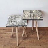 Hanah home 2Shp508 - grey greygoldbeige nesting table (2 pieces) | ePonuda.com