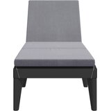 Ležaljka za sunčanje s jastukom antracit 186 x 60 x 29 cm PP | shoptok.hr
