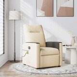  Masažni naslonjač od tkanine krem | shoptok.hr