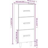  Komoda boja hrasta sonome 34,5x34x90 cm od konstruiranog drva | shoptok.hr