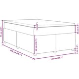 vidaXL Box spring postelja z vzmetnico krem 140x200 cm blago | Shoptok.si