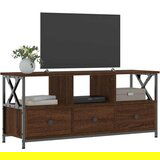 TV omarica rjavi hrast 102x33x45 cm inženirski les in železo, (20734591) | Shoptok.si