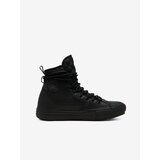 Converse Black Men Leather Ankle Boot Chuck Taylor All Sta - Men Cene