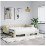 vidaXL Izvlečna dnevna postelja krem 90x200 cm umetno usnje Cene
