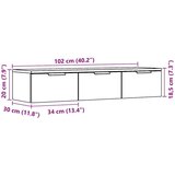 vidaXL Stenska omarica artisan hrast 102x30x20 cm inženirski les | Shoptok.si