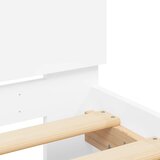  Okvir za krevet s uzglavljem i LED svjetlima bijeli 100x200 cm | shoptok.hr