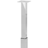 teleskopska pohištvena noga (š x do: 6 x 6 cm, nastavitev višine: 70 cm - 110 cm, nosilnost izdelka: 80 kg, jeklo, srebrna, oglate oblike)