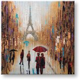 Slikana slika na platnu pariz 70x70 cm Cene