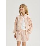 Reserved Kratke hlače s volanom na porubu - pastelnoružičasto | shoptok.hr