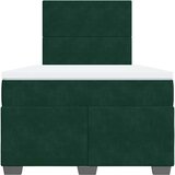  Krevet box spring s madracem tamnozeleni 120x190 cm baršunasti | shoptok.hr