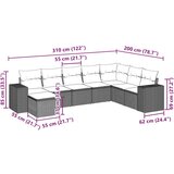  8-dijelni set vrtnih sofa od poliratana s jastucima svjetlosivi | shoptok.hr