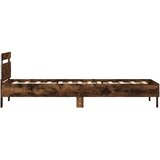  Okvir za krevet s uzglavljem i LED svjetlima boja hrasta Smeđa 100 x 200 cm | shoptok.hr