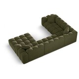 Cosmopolitan Design Zelena kutna garnitura od šenila (s lijevim kutom/u obliku slova "U") Treno – | shoptok.hr