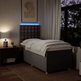  Krevet s oprugama i madracem smeđesivi 90x200 cm od tkanine | shoptok.hr