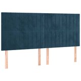  s oprugama i madracem tamnoplavi 160x200 cm baršunasti | shoptok.hr