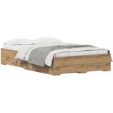 vidaXL Posteljni okvir s predali Artisan Oak 120x190 cm inženirska les | Shoptok.si