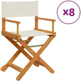  8-dijelne sklopive vrtne stolice krem bijele od tkanine | shoptok.hr