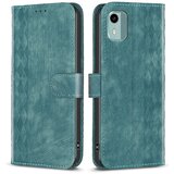 INORCO Za Nokia C12 4G/C12 Pro/C12 Plus magnetna zaponka za telefon, etui z odtisom mrežastega vzorca, pokrov stojala za denarnico, (22037115) | Shoptok.si