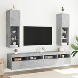 vidaXL TV ormarići s LED svjetlima 2 kom boja betona 30 5x30x102 cm | shoptok.hr