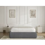 Bobochic Paris Temno siva oblazinjena zakonska postelja s prostorom za shranjevanje/brez vzglavja z letvenim dnom 180x200 cm Inera – | Shoptok.si