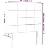  LED uzglavlje ružičasto 80x5x118/128 cm baršunasto | shoptok.hr