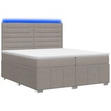  LED okvir za krevet s madracem Sivosmeđa 200 x 200 cm Tkanina - Sivosmeđa 200 x 200 cm Dizajn linija | shoptok.hr