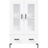  Visoka komoda bijela 69,5 x 31 x 115 cm od konstruiranog drva | shoptok.hr