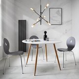 Bessagi Home Jedilna Miza John, Bela, Ø 110 Cm | Shoptok.si