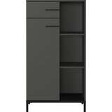 Germania Antracitno siva biblioteka 64x120x34 cm Rovigo – | shoptok.hr