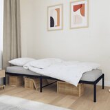 vidaXL Kovinski posteljni okvir črn 75x190 cm Cene