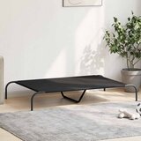  Povišeni krevet za pse crni 130x80x20 cm Oxford tkanina i čelik | Eponuda.com