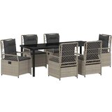  Vrtni set za objed 7 kom. Svijetlo siva poliratan | shoptok.hr