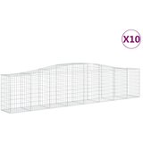  Lučne gabionske košare 10 kom 400x50x80/100cm pocinčano željezo | shoptok.hr