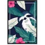  Slika - Sloth in the Tropics (1 Part) Vertical 80x120 U crnom drvenom okviru | shoptok.hr